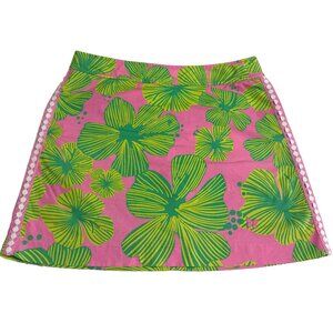 LILLY PULITZER Hibiscus Garden Vintage Skort Sz 10 - MINT!